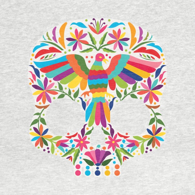 Mexican Otomí Skull Design by Akbaly